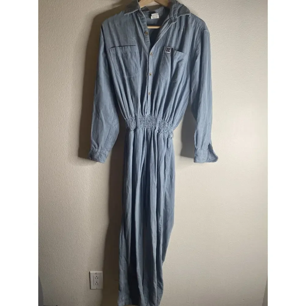 Lucy & Yak Jumpsuit boiler suit Medium Blue 100% Cotton - Picture 2 of 4